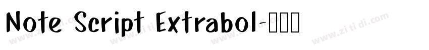 Note Script Extrabol字体转换